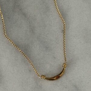 Gold Amber Tiger Eye Gem Pendant Necklace 

Brand New